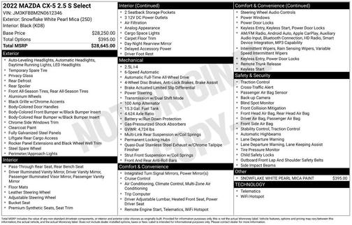 2022 Mazda CX-5 2.5 S Select Package