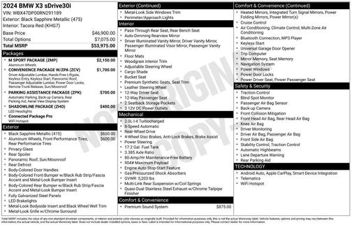 2024 BMW X3 sDrive30i