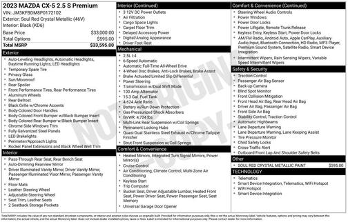 2023 Mazda CX-5 2.5 S Premium