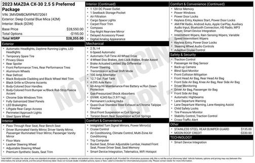 2023 Mazda CX-30 2.5 S Preferred Package