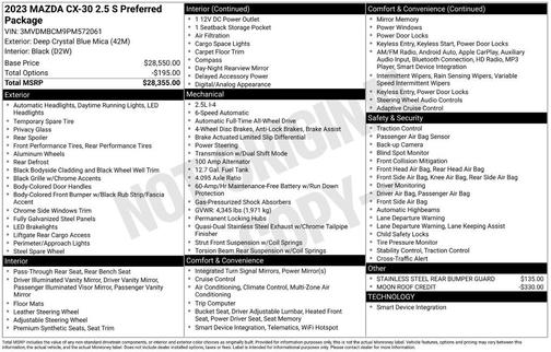 2023 Mazda CX-30 2.5 S Preferred Package