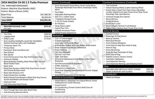 2024 Mazda CX-50 2.5 Turbo Premium Package