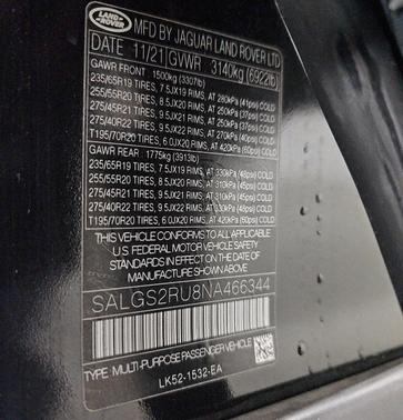 2022 Land Rover Range Rover Westminster