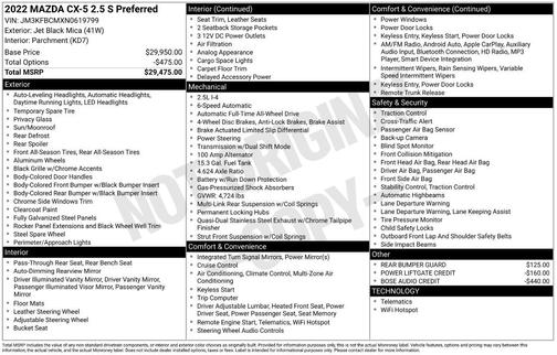 2022 Mazda CX-5 2.5 S Preferred Package