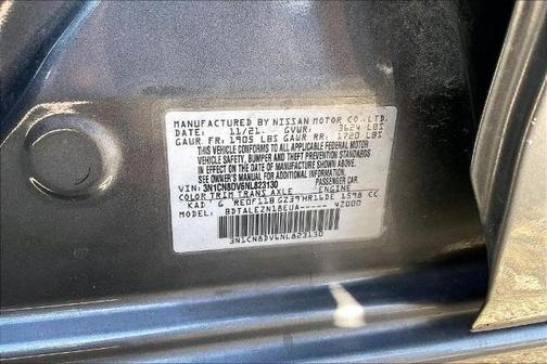 Gun Metallic 2022 Nissan Versa 1.6 S