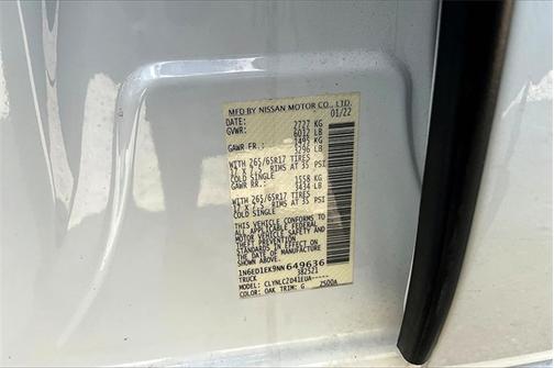 2022 Nissan Frontier SV