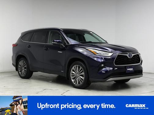 Blue 2021 Toyota Highlander Hybrid Platinum