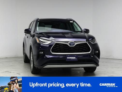 Blue 2021 Toyota Highlander Hybrid Platinum