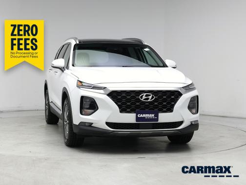 White 2019 Hyundai SANTA FE Limited