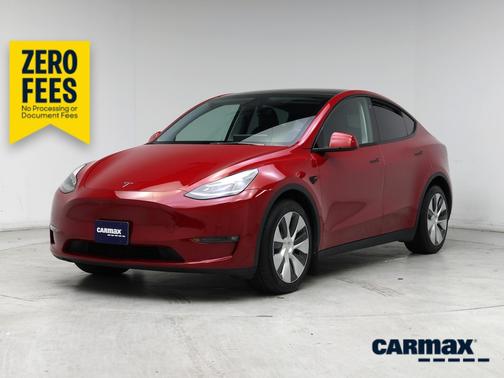 Red 2022 Tesla Model Y Long Range