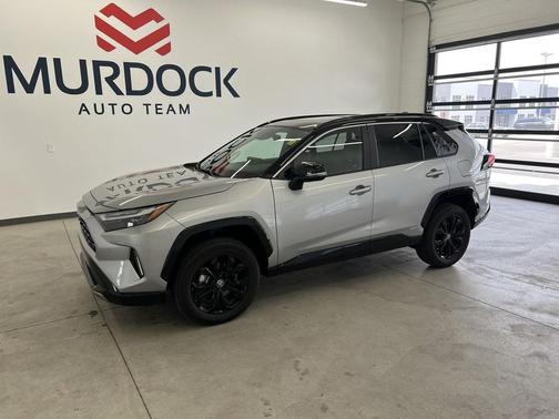 Silver Sky Metallic/Midnight Black Metallic 2024 Toyota RAV4 Hybrid SE