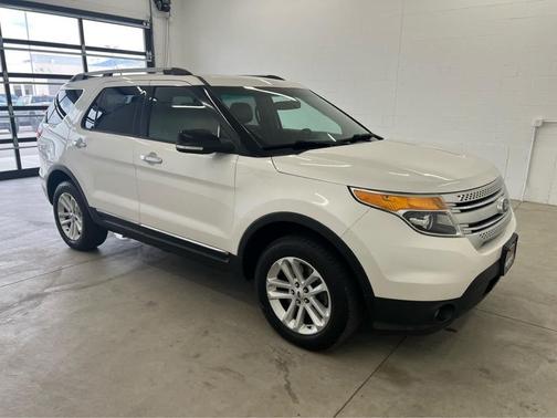 White Platinum Metallic Tri-Coat 2014 Ford Explorer XLT