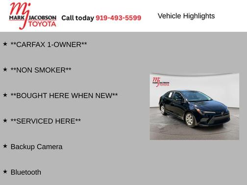 Midnight Black Metallic 2025 Toyota Corolla LE