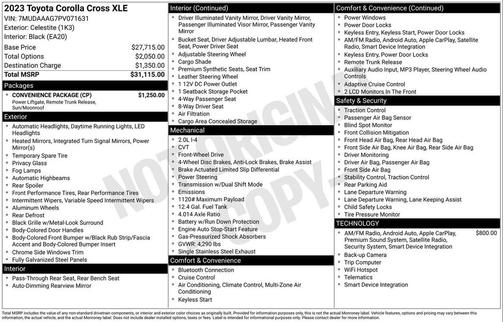 2023 Toyota Corolla Cross XLE