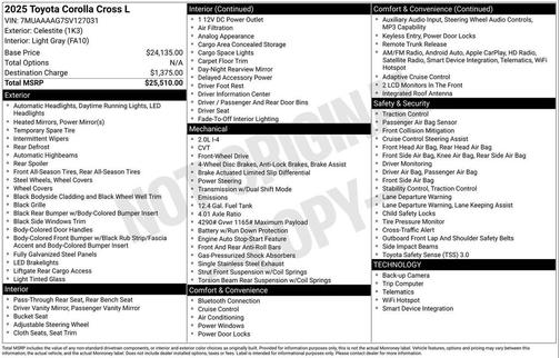 2025 Toyota Corolla Cross L