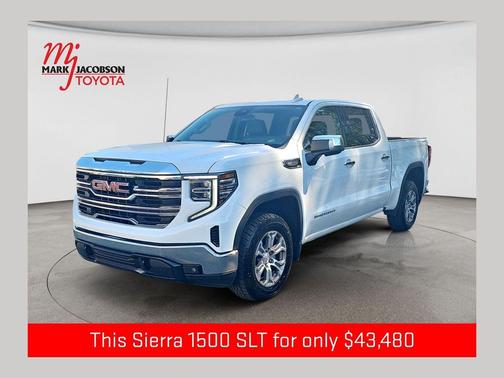 Summit White 2025 GMC Sierra 1500 SLT