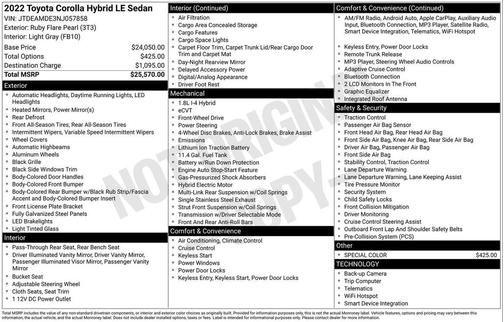 2022 Toyota Corolla Hybrid SE