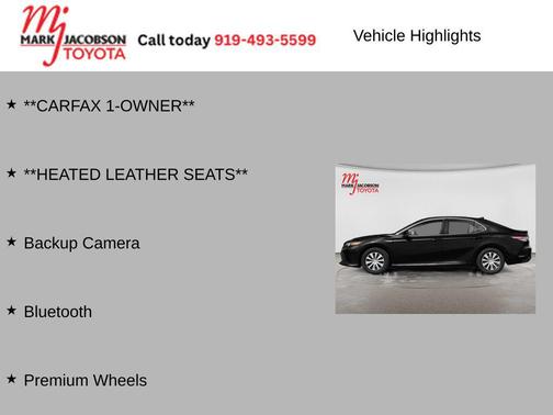 Midnight Black Metallic 2018 Toyota Camry Hybrid XLE