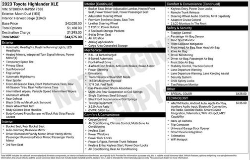 2023 Toyota Highlander XLE