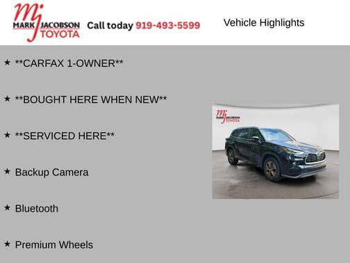 Midnight Black Metallic 2023 Toyota Highlander Hybrid XLE