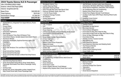 2024 Toyota Sienna XLE