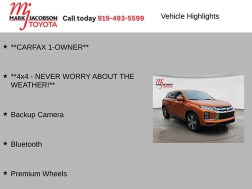 Sunshine Orange Metallic 2025 Mitsubishi Outlander Sport 2.0 ES