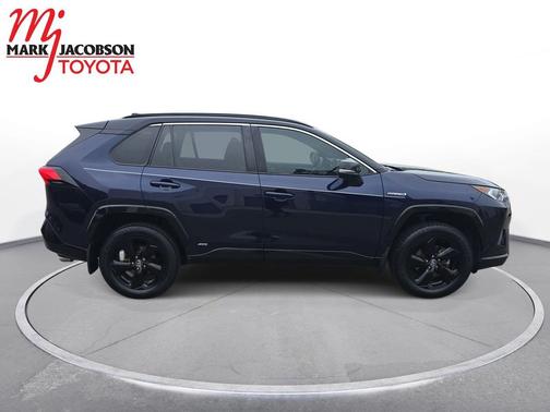 Blue Print/Midnight Black Metallic 2021 Toyota RAV4 Hybrid SE