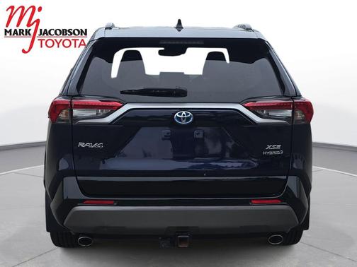 Blue Print/Midnight Black Metallic 2021 Toyota RAV4 Hybrid SE