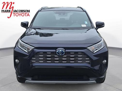 Blue Print/Midnight Black Metallic 2021 Toyota RAV4 Hybrid SE
