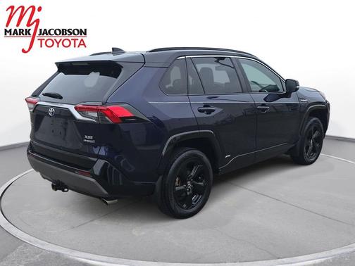 Blue Print/Midnight Black Metallic 2021 Toyota RAV4 Hybrid SE