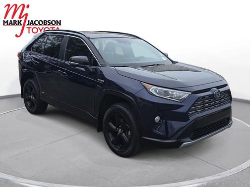 Blue Print/Midnight Black Metallic 2021 Toyota RAV4 Hybrid SE