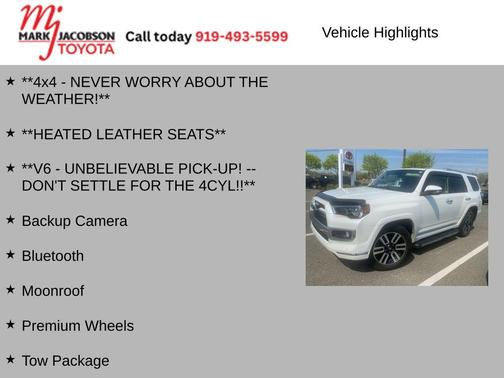 Blizzard Pearl 2018 Toyota 4Runner Limited