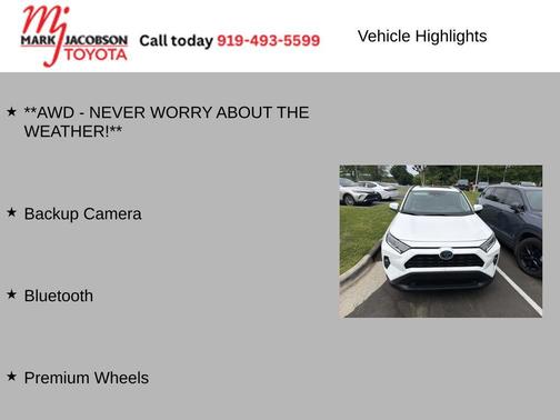 Super White 2019 Toyota RAV4 Hybrid XLE