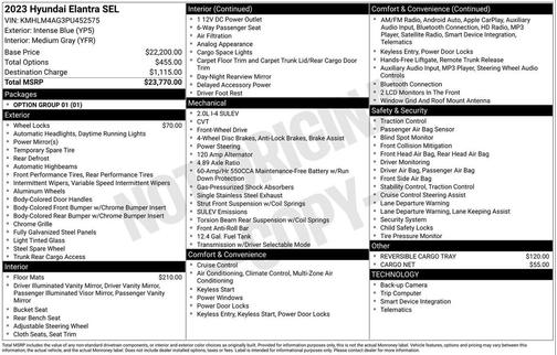 2023 Hyundai ELANTRA SEL