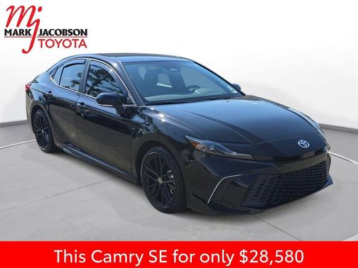 Midnight Black Metallic 2025 Toyota Camry SE