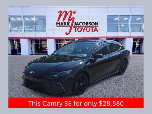 Midnight Black Metallic 2025 Toyota Camry SE