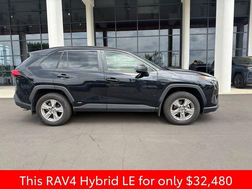 Midnight Black Metallic 2023 Toyota RAV4 Hybrid LE