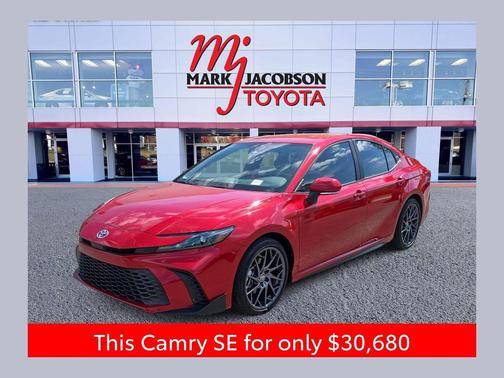 Supersonic Red 2025 Toyota Camry SE