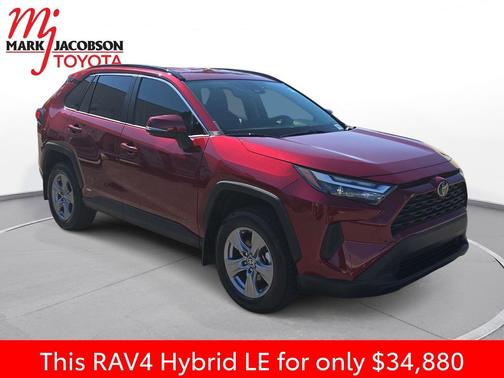 Ruby Flare Pearl 2025 Toyota RAV4 Hybrid SE