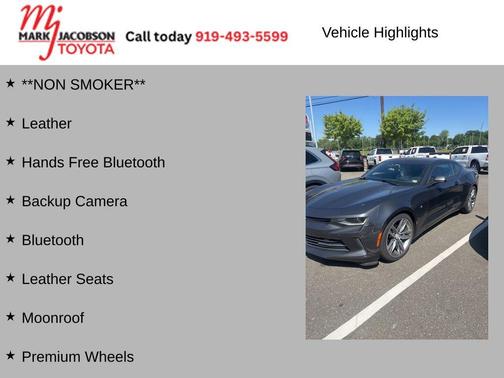 Nightfall Gray Metallic 2016 Chevrolet Camaro 2LT