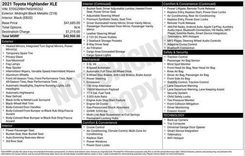 2021 Toyota Highlander XLE