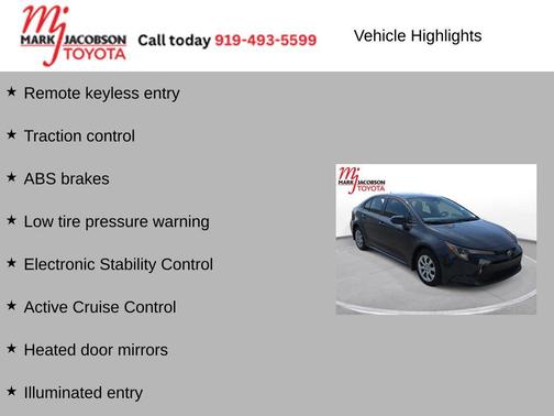 Underground 2026 Toyota Corolla LE