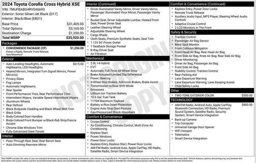 2024 Toyota Corolla Hybrid SE