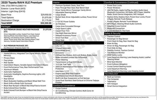 2020 Toyota RAV4 XLE Premium