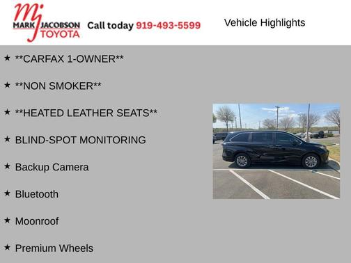 Midnight Black Metallic 2023 Toyota Sienna XLE