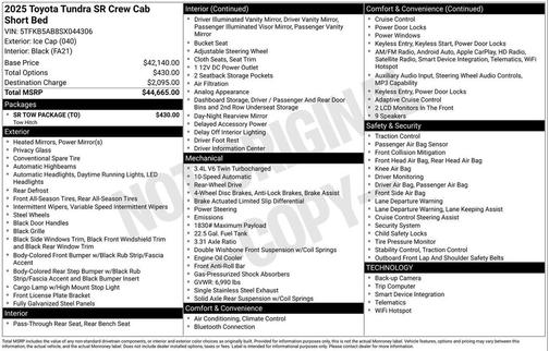 2025 Toyota Tundra SR
