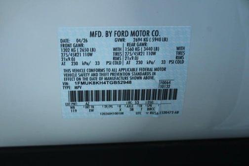 Star White 2026 Ford Explorer ST-Line