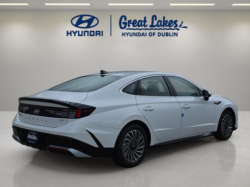 Serenity White 2025 Hyundai SONATA Hybrid SE
