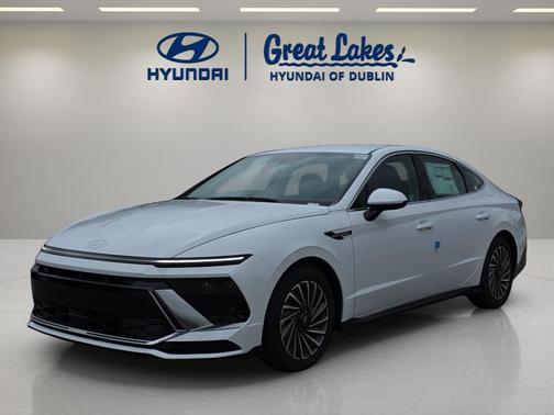 Serenity White 2025 Hyundai SONATA Hybrid SE