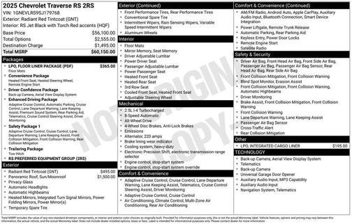 2025 Chevrolet Traverse RS